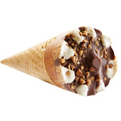 Cornet ultra gourmand à la vanille nougatine