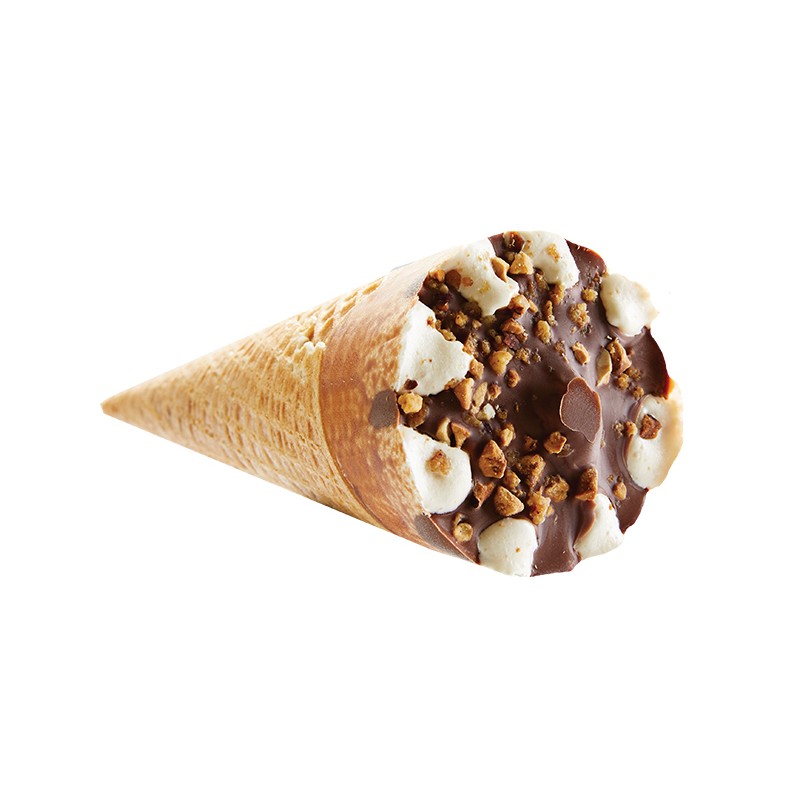 Cornet ultra gourmand à la vanille nougatine
