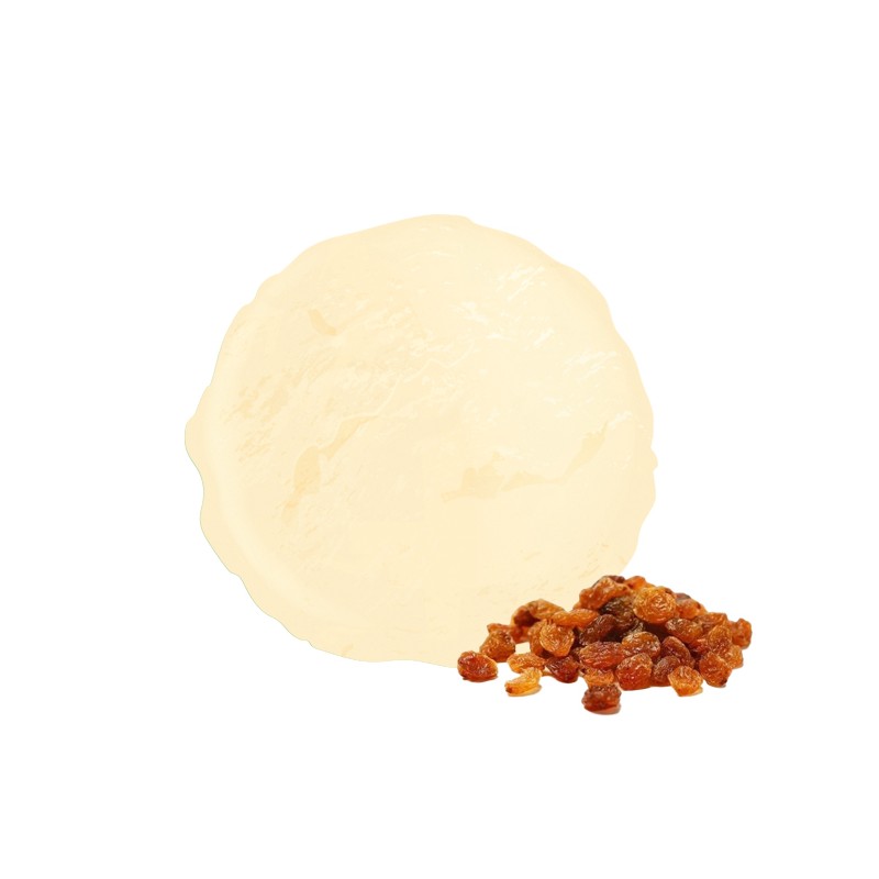 La crème glacée au rhum et raisins secs