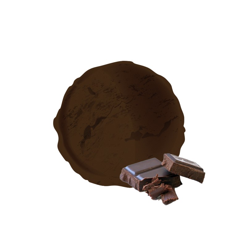 Un pot de glace maxi format au chocolat noir