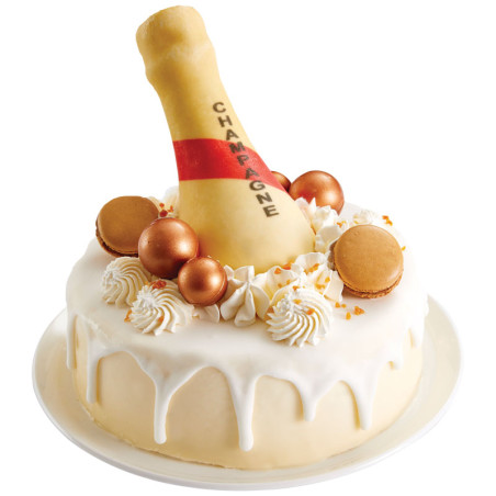 Gâteau Glacé Champagne – Personnalisable en taille, parfum & inscription