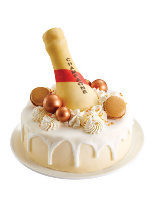 Gâteau Glacé Champagne – Personnalisable en taille, parfum & inscription