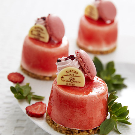 Fraisiers Glacés Individuels (x2) - Vanille & Fraise | Van Den Casteele