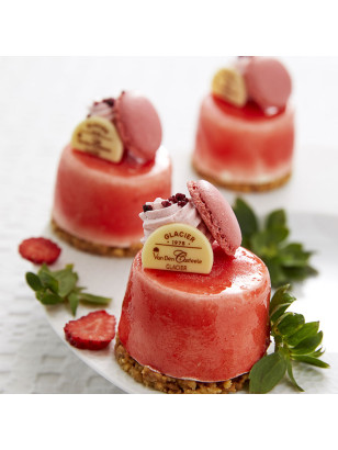 Fraisiers Glacés Individuels (x2) - Vanille & Fraise | Van Den Casteele