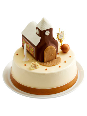 La Chapelle – Gâteau glacé personnalisable pour communion | Van Den Casteele