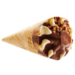Cornet caramel au beurre salé par le glacier van den casteele