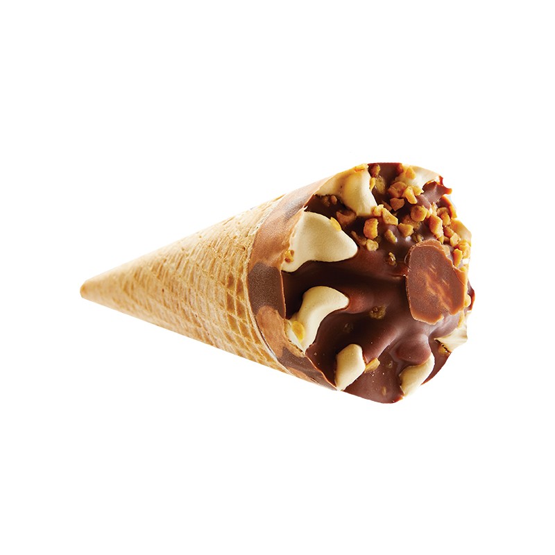 Cornet caramel au beurre salé par le glacier van den casteele