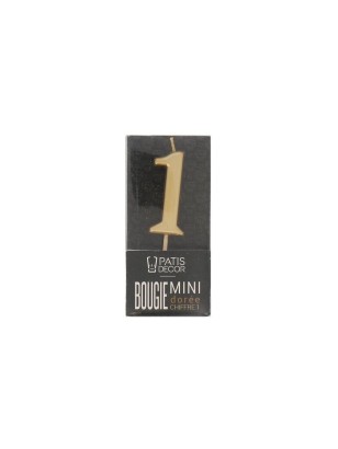 Bougie chiffre 1 – 9 cm pour gâteau d'anniversaire Van Den Casteele
