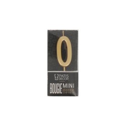 Bougie chiffre 0 – 9 cm pour gâteau d'anniversaire Van Den Casteele