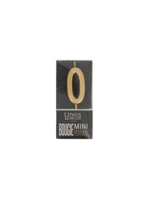 Bougie chiffre 0 – 9 cm pour gâteau d'anniversaire Van Den Casteele