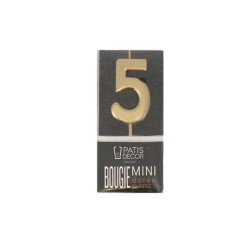 Bougie chiffre 5 pour gâteau d'anniversaire Van Den Casteele