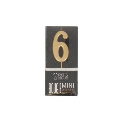 Bougie chiffre 6 – 9 cm pour gâteau d'anniversaire Van Den Casteele