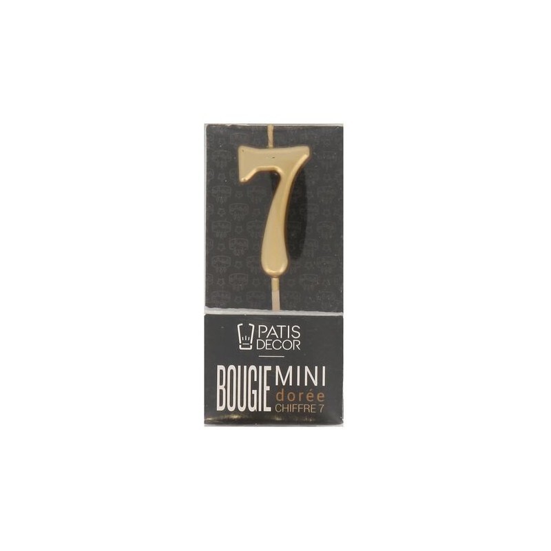 Bougie chiffre 7 pour gâteau d'anniversaire Van Den Casteele