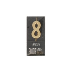 Bougie chiffre 8 pour gâteau d'anniversaire Van Den Casteele