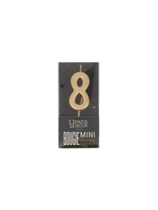 Bougie chiffre 8 pour gâteau d'anniversaire Van Den Casteele