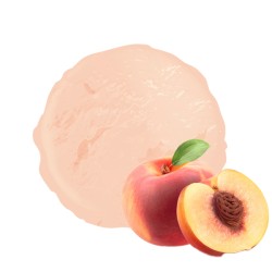 Un sorbet avec une forte teneur en pêche blanche