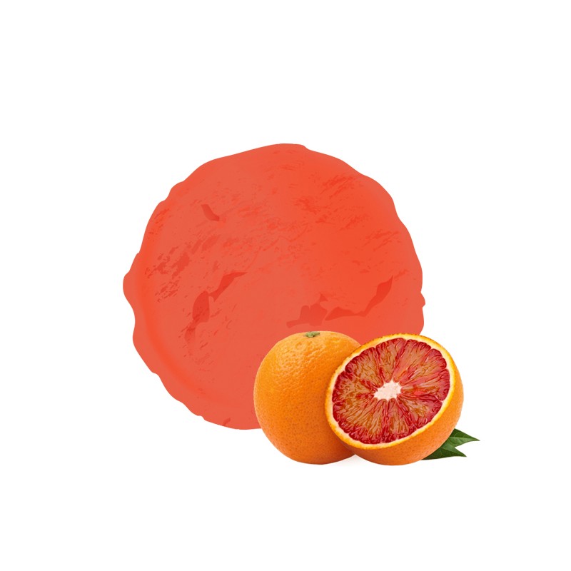 un sorbet plein fruit vandencasteele à l'orange sanguine